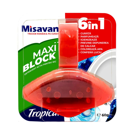 Baie - Odorizant toaleta Misavan Maxi Block Tropical 60g