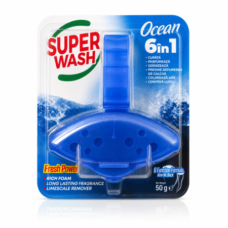 Odorizante baie - Odorizant WC Ocean 6 in 1 Super Wash 50 g