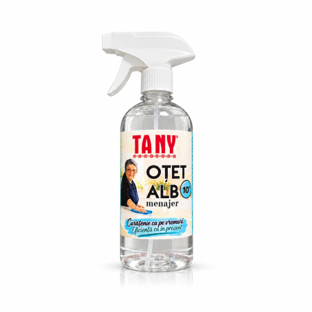 Igiena casei - Oțet Alb Menajer TANY 10° 500 ml cu Pulverizator – Curățare Calcar