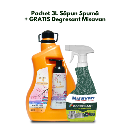Pachete - Pachet 3L Săpun Spumă +250 ml + GRATIS Degresant Misavan
