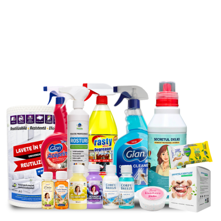 Pachete - Pachet Aniversar Pravalia de Curatenie 29 Ani – 15 Produse Curatenie