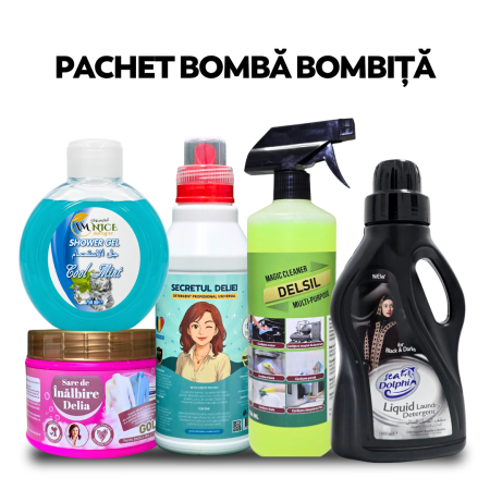 Pachete - Pachet Bombă Bombiță – produse pentru curățenie, rufe și îngrijire personal
