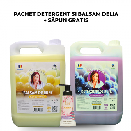 Pachete - Pachet DELIA Balsam si Detergent 5L + GRATIS Sapun Laya 250 ml