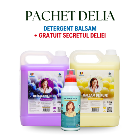 Pachete - Pachet DELIA Detergent Balsam 5L + GRATUIT Secretul Deliei