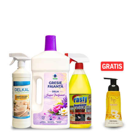 Pachete - Pachet Doamna Margo cu produse profesionale pentru curatenie si sapun cadou