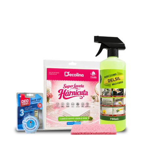 Pachete - Pachet FRIGIDER – DELSIL, Decolina Hărnicuța, burete celuloză și odorizant Relevi