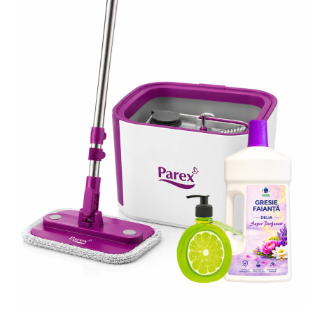 Pachete - Pachet Mop PAREX cu Separare Apă – Parex Wondero, Detergent Delia și Săpun Tasty Secret