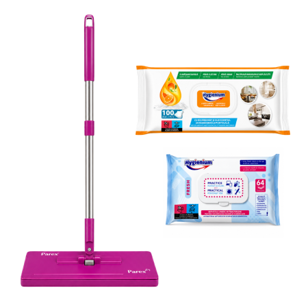 Pachete - Pachet Mop PAREX, Servetele umede Antibacteriene si Multisuprafete