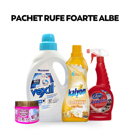 Pachete - Pachet Rufe Foarte Albe – Detergenți și Sare Înălbire Profesională pentru Alb Impecabil