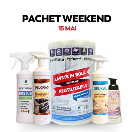 Pachete - Pachet Weekend 15 Mai – Soluție Rosturi, DELGRAS, DELKAL, Lavete și Săpun Spumă Laya