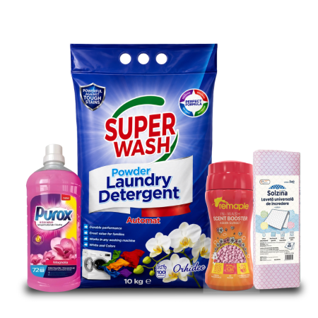 Pachete - Pachet WEEKEND 11–13 Septembrie – Detergent, Balsam, Perle Parfumate si Lavete