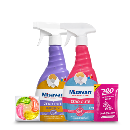 Pachete - Pachet ZERO CUTE cu Mostre GRATIS Parfum ZEO si Detergent Divona