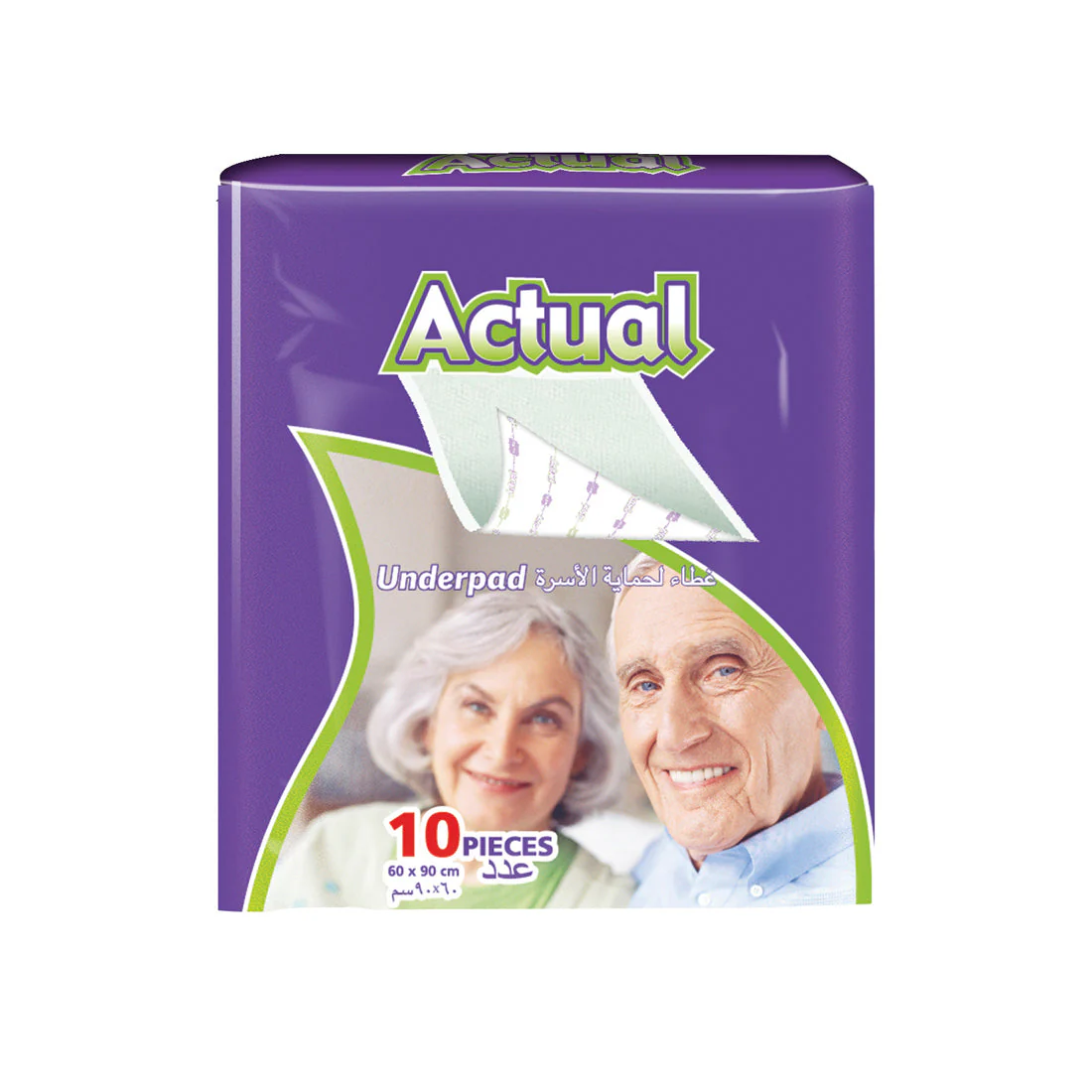 Produse incontinenta - Păturici absorbante pentru pat, Adult Actual Double, 90x60 cm, 10 bucăți