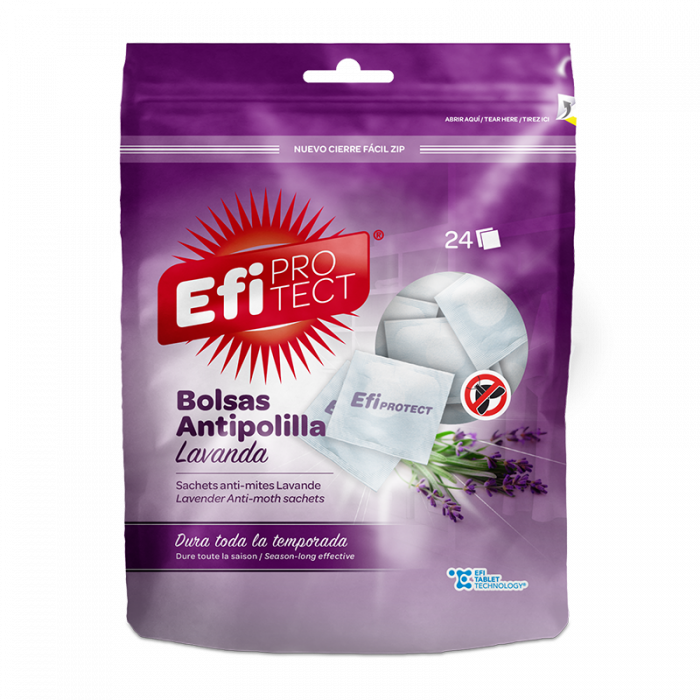 Intretinere textile - Pliculete antimolii cu parfum de lavanda, 24 buc/set