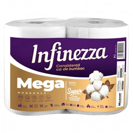 Bucatarie - Prosop hartie monorola Infinezza Mega 2 role/set 2 stratur