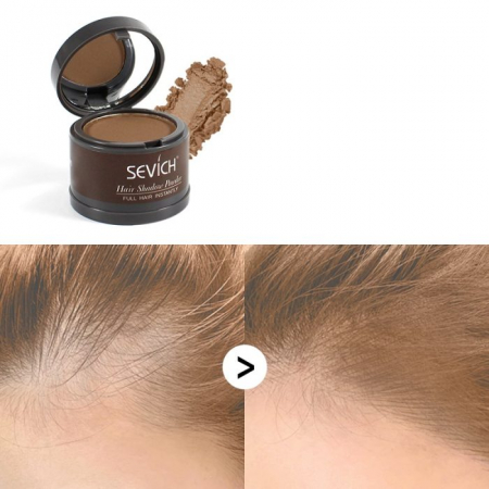Pudră de păr instant, pentru rădăcina părului, saten, Brown SEVICH 4g [3]
