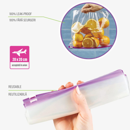 Pungi Alimentare cu Fermoar 1,5L 15 buc [1]