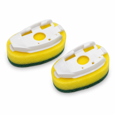 Bucatarie - Rezervă Burete pentru Dozator cu Pompă și Detergent Vase Smart Clean Set 2 Bucăți