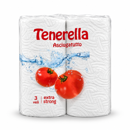 Role Hartie Bucatarie Tenerella Extra Strong 3 Straturi 2 Role