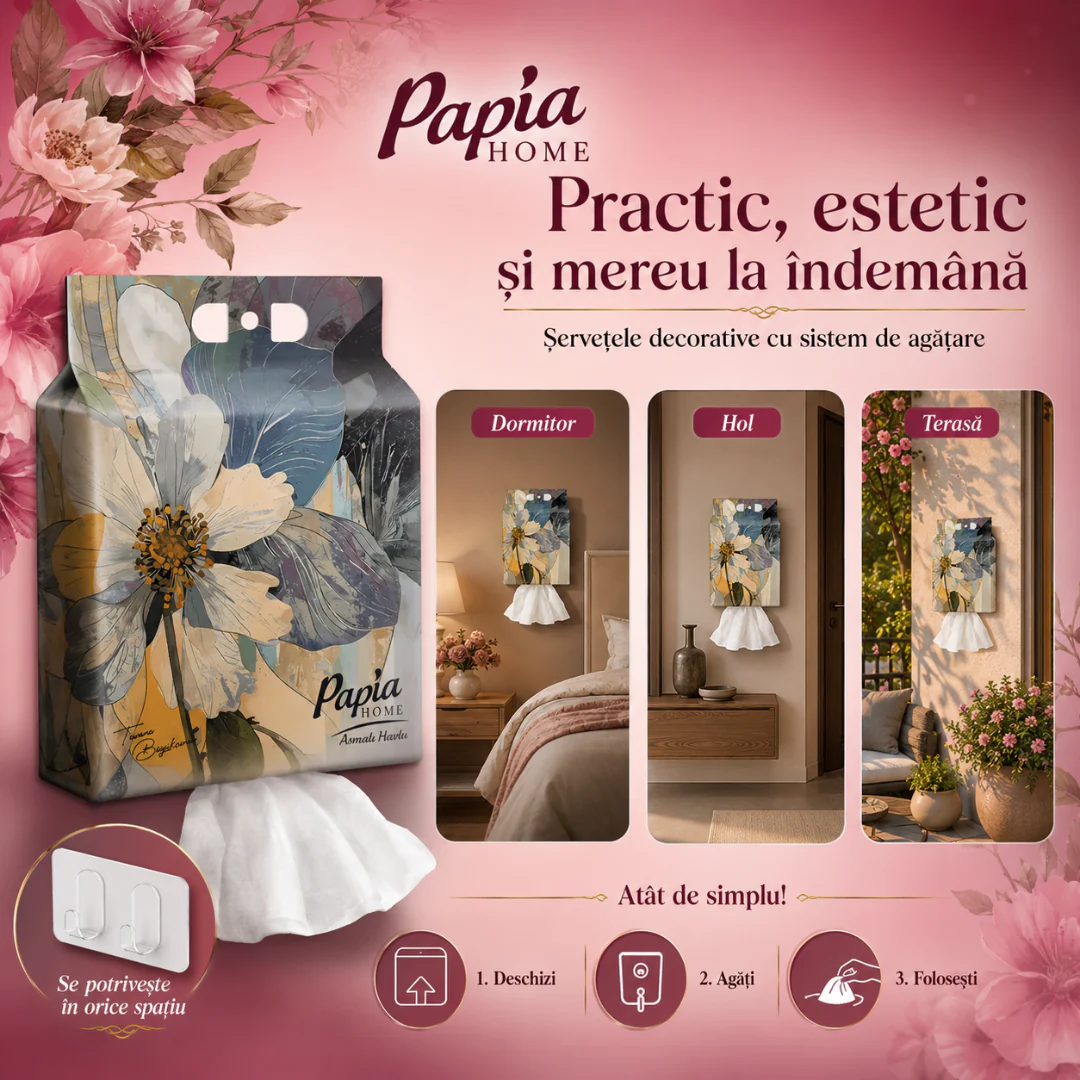 Prosop Decorativ cu Dispozitiv de Agatare Papia Home 250 buc Mix [2]
