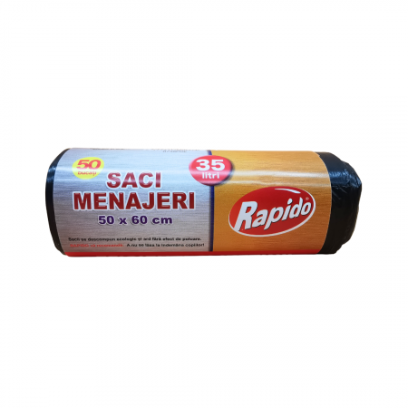 Saci menajeri - Saci menajeri rapido 35 litri 50 bucati