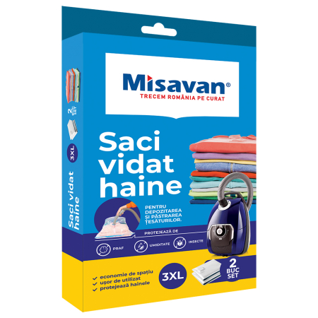 Rufe - Saci vidat haine Misavan 3XL set 2 buc depozitare vacuum