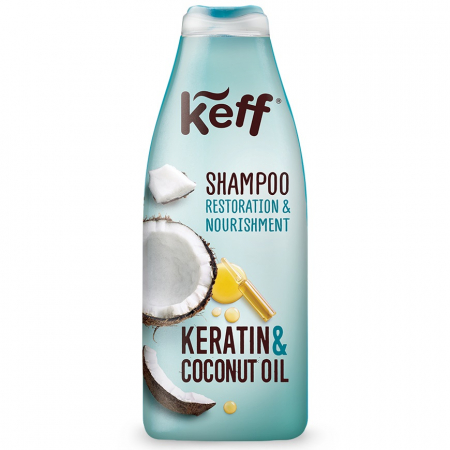 Sampon - Sampon Keff Keratin & Coconut Oil pentru repararea si hranirea parului 500 ml