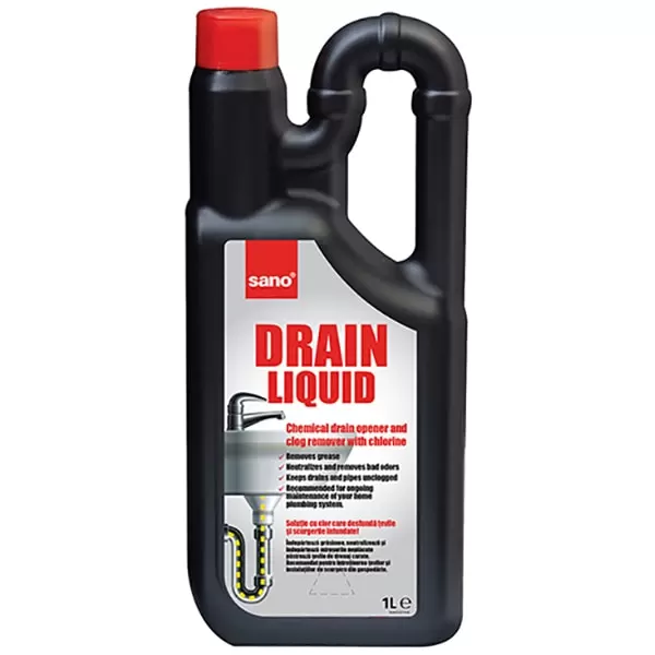 Desfundat tevi - SANO Gel pentru desfundat tevi Drain, 1 l