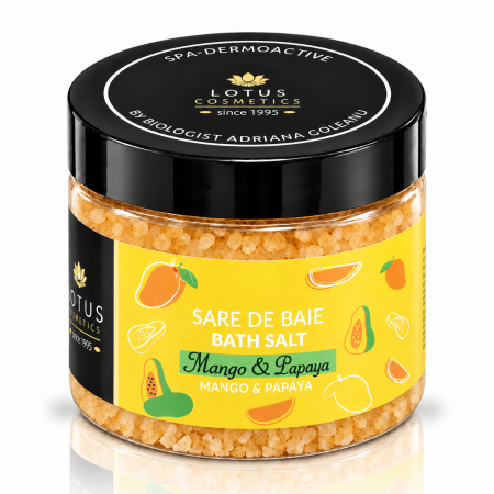 Ingrijire Personala - Sare de baie cu aroma de mango si papaya Lotus Cosmetics Spa Dermoactive 600 g