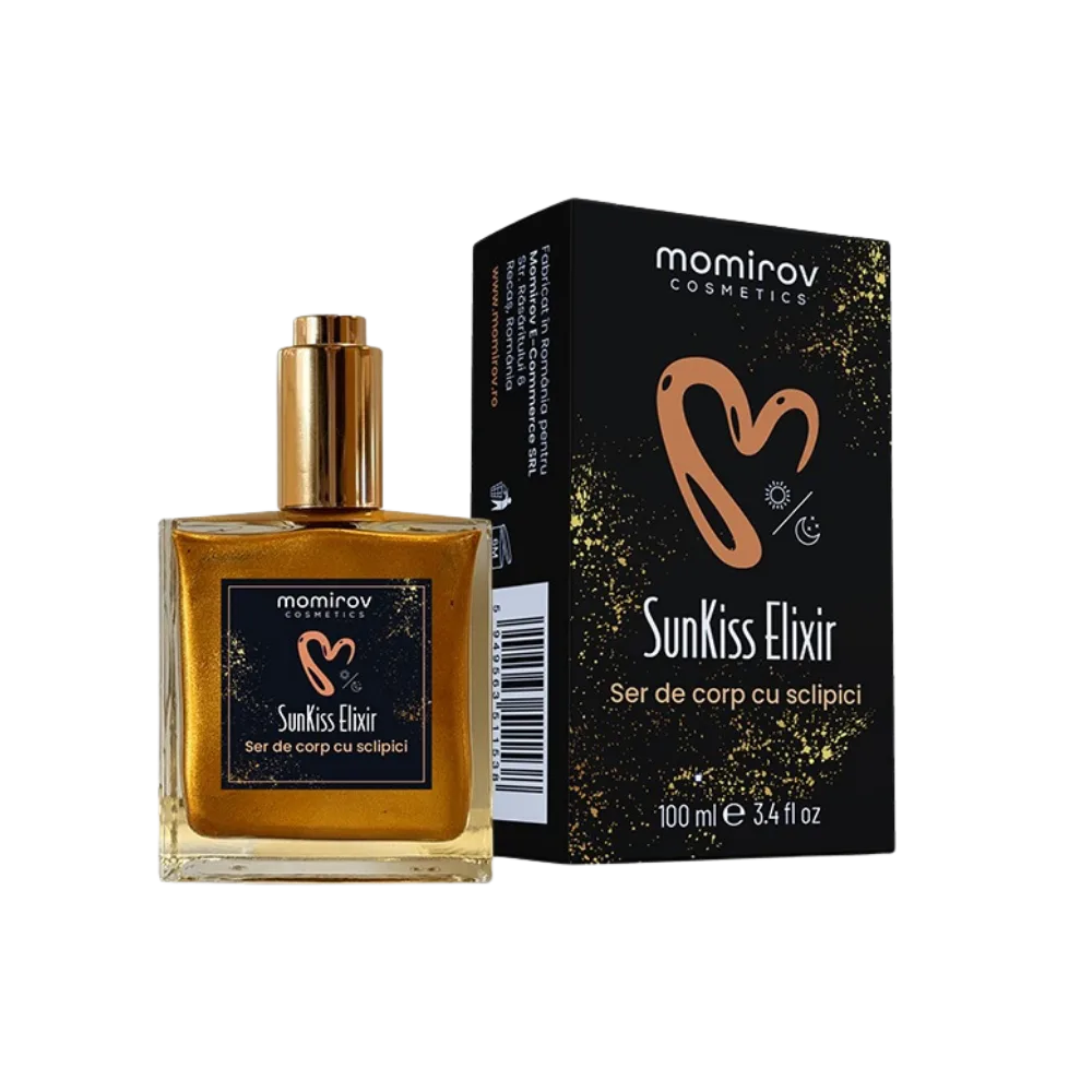 Ingrijire maini - Ser de Corp cu Sclipici Sunkiss Elexir Momirov 100 ml
