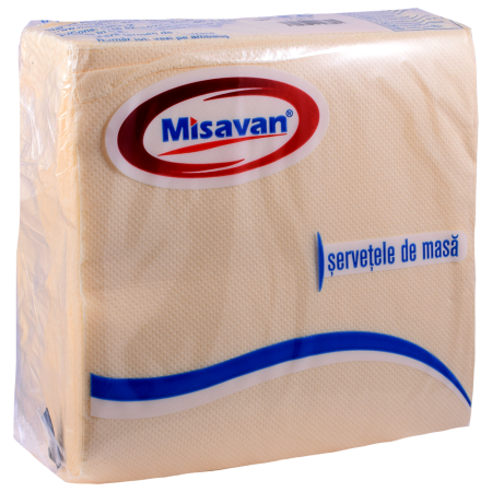 Bucatarie - Șervețele de masă Misavan crem 2 straturi 33x33 cm 40 bucăți