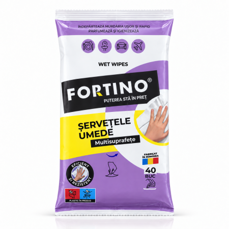 Igiena casei - Servetele umede multisuprafete Fortino 40 buc