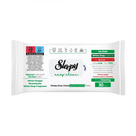 Servetele umede multisuprafete Sleepy Easy Clean White Soap 30 bucati