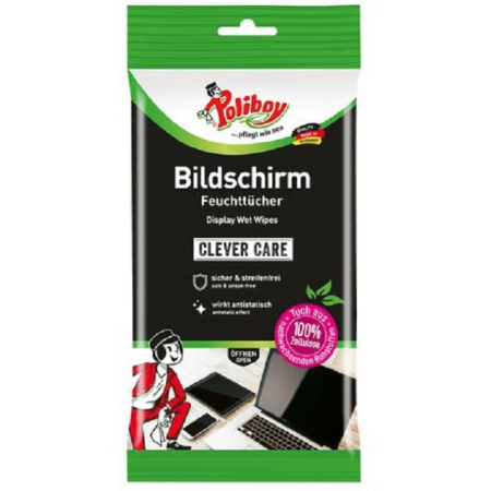Servetele umede - Servetele umede pentru ecrane 30 bucati Poliboy 20 x 15 cm