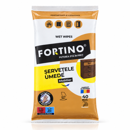 Igiena casei - Servetele umede pentru mobilier Fortino 40 buc