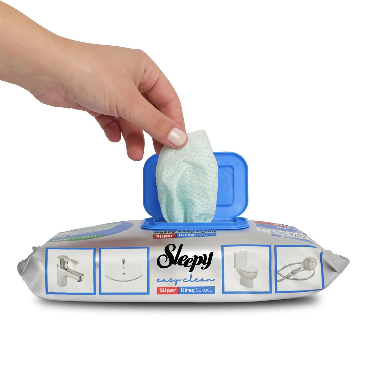 Servetele umede Sleepy Easy Clean Baie Anti-Calcar cu spuma activa 30 bucati