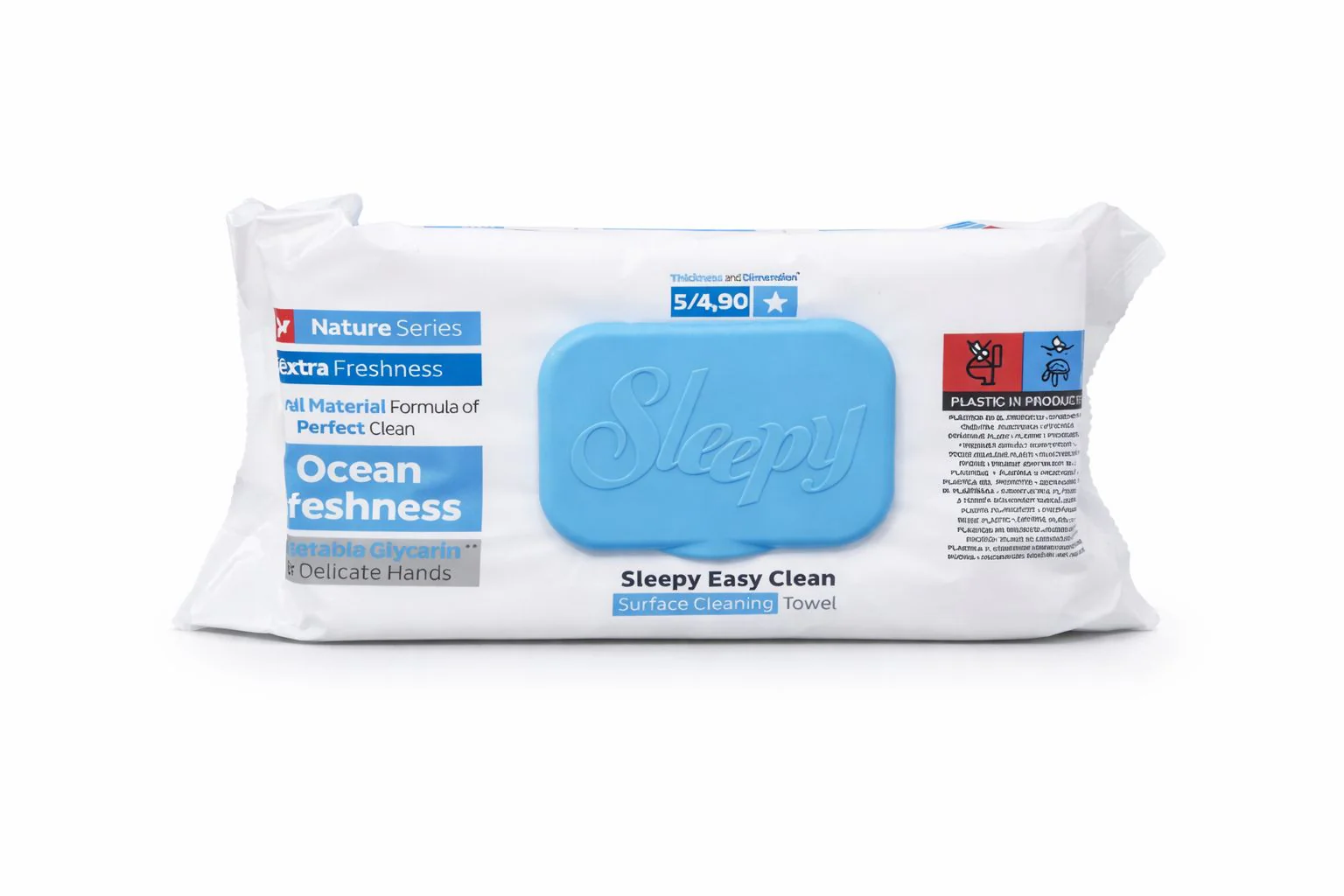 Servetele umede - Șervețele umede Sleepy Easy Clean Ocean Freshness 100 buc