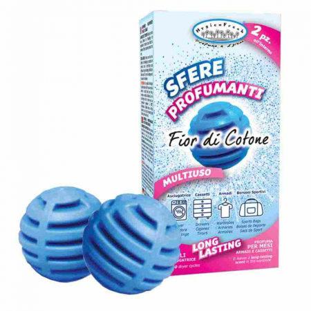 Parfum rufe - Sfere Parfumate pentru Uscător de Rufe, dulapuri, sertare, genți Fiori di Cotone