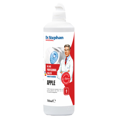 Curatat suprafete baie - Solutie curatare toaleta Dr. Stephan Gel Wc Apple 750ml