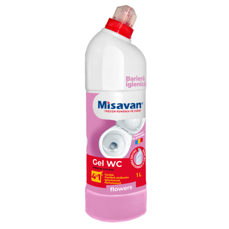 Baie - Solutie-Curatare-Toaleta-Gel-WC-Flowers-4in1-Misavan-1L