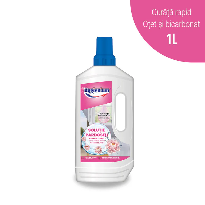 Solutii parchet pardoseli - Solutie pardoseli Hygienium bicarbonat si otet parfum floral 1L