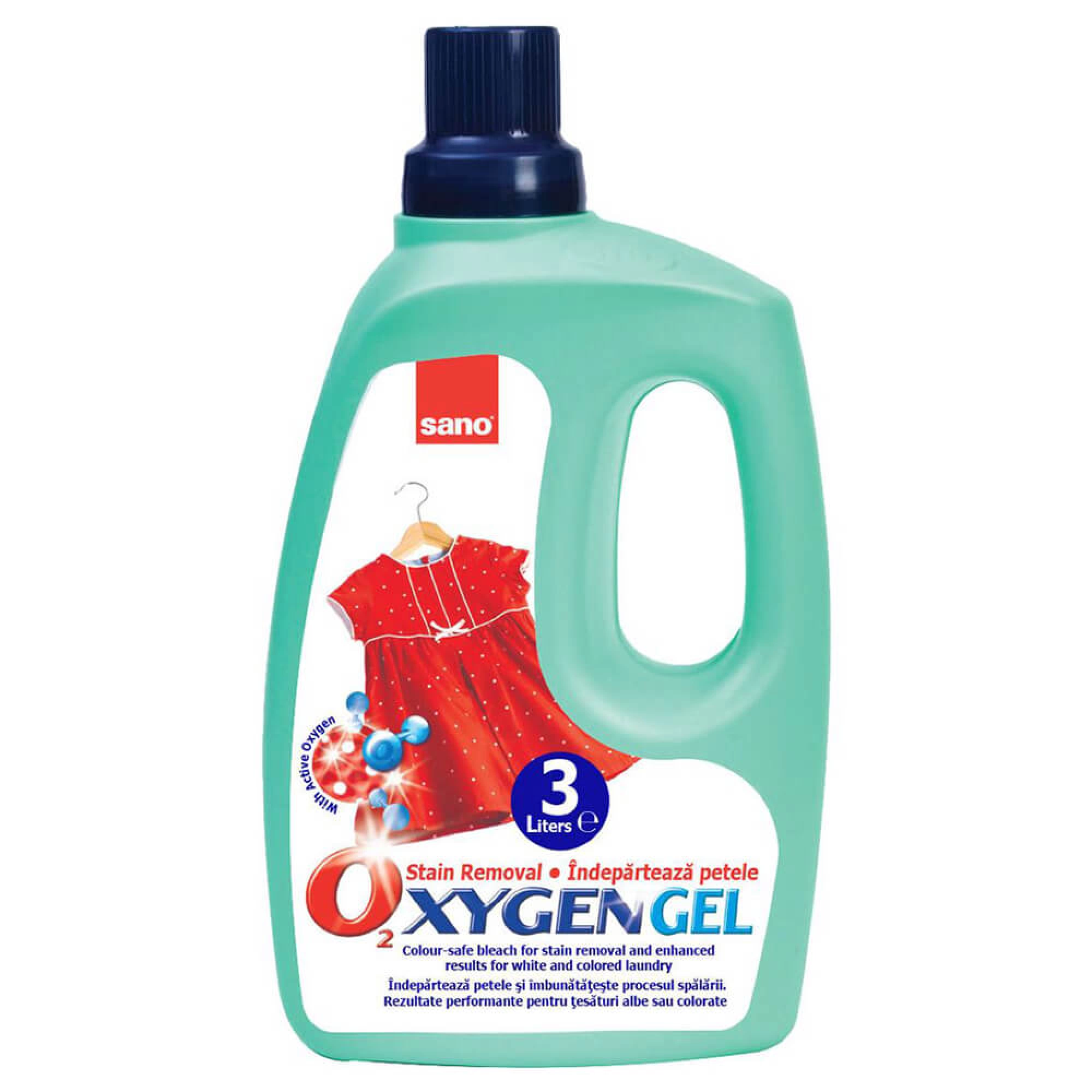 Solutii scos pete - Solutie pentru pete dificile SANO Oxygen Gel, 3 L
