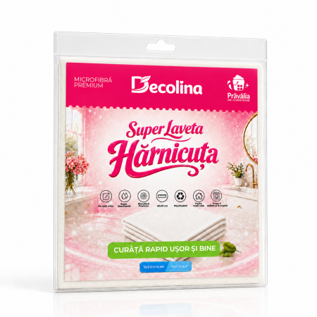 Igiena casei - Super Laveta Harnicuta din Microfibra Premium Decolina 50 x 50 cm