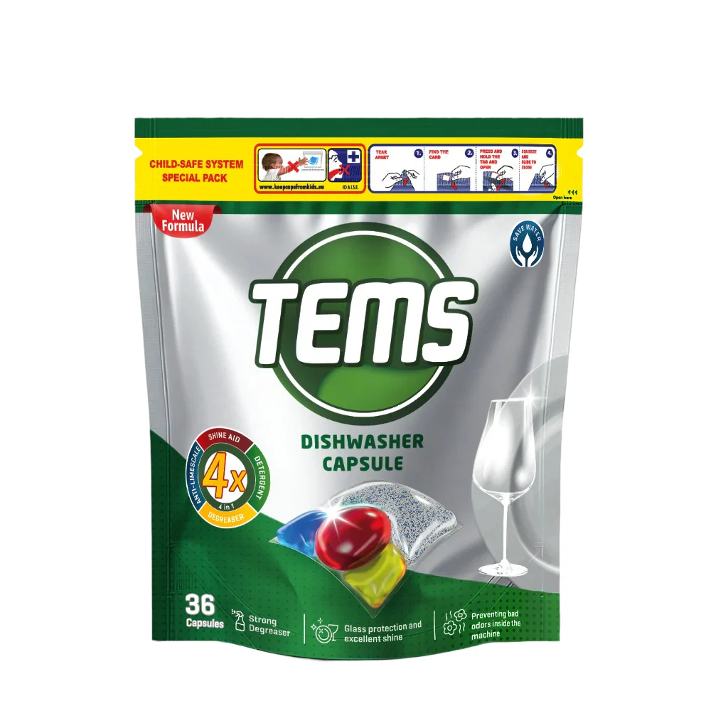 TEMS Capsule pentru masina de spalat vase 4-în-1 (36 buc)