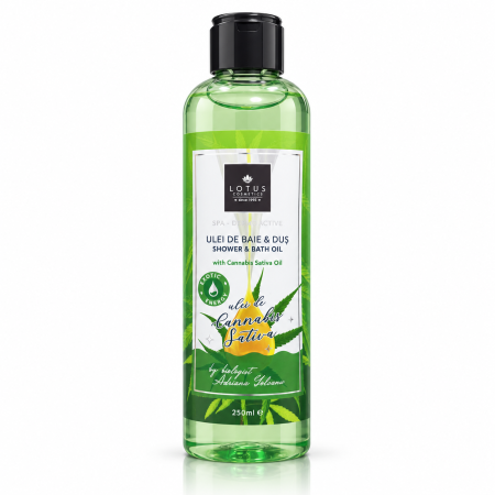 Ingrijire Personala - Ulei de baie și duș Exotic Energy Lotus Cosmetics cu ulei de Cannabis Sativa, 250 ml