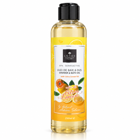 Ingrijire Personala - Ulei de baie și duș Gold Velvet Lotus Cosmetics cu parfum de lămâie, 250 ml