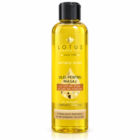 Ingrijire corp - Ulei pentru Masaj cu Unt de Shea si Ulei de Masline Lotus Cosmetics Natural Plant 250 ml