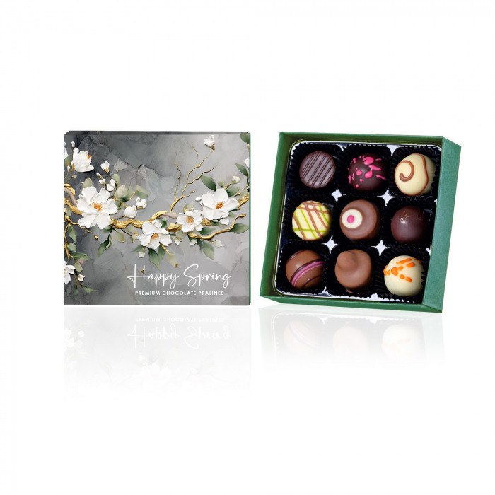 Cutie Prestige Green Spring cu 9 praline belgiene [3]