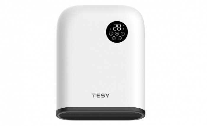 Aeroterma de baie Tesy HL 249 VB W, 2000 W, termostat electronic, functii Confort / Eco / Anti-inghet, touch control, alb [1]
