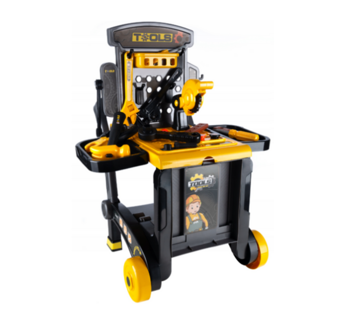 Banc de lucru 3 in 1, roabă și căruț cu scule, valiză și accesorii incluse, [2]